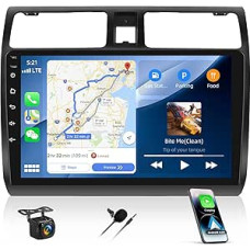 6G + 128G 8 branduolių CAMECHO Android 13 automobilinis radijas su palydovine navigacija Wireless Carplay, skirtas Suzuki Swift 2003-2010 m., dvigubas DIN automobilinis radijas su 10 colių jutikliniu ekranu Bluetooth 5.0 FM/RDS Mirror Link DSP + atbuline 