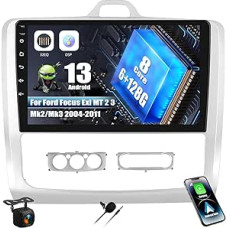 SIXWIN [8-Core 6+128G] Android 13 Car Radio with Carplay/Android Car/DSP for Ford Focus Exi MT 2 3 Mk2/Mk3.9 Inch Touchscreen with GPS WiFi Bluetooth USB FM RDS Radio MirrorLink 32EQ + Reversing