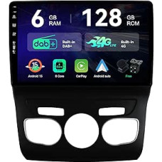 [6G+128G | Eingebaut DAB+ 4G] - MSD Autoradio für Citroen C4 C4L DS4 (2013-2017) | Android 15 GPS Navi Radio | CarPlay Android Auto Lenkradsteuerung WiFi DSP | Caméra MIC | Octa-Core 2 Din 10.1 Zoll