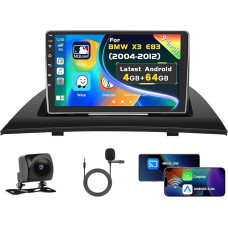 4G + 64G 9 colių jutiklinio ekrano automobilinis radijas BMW X3 E83 2004-2012, radijas su belaidžiu 