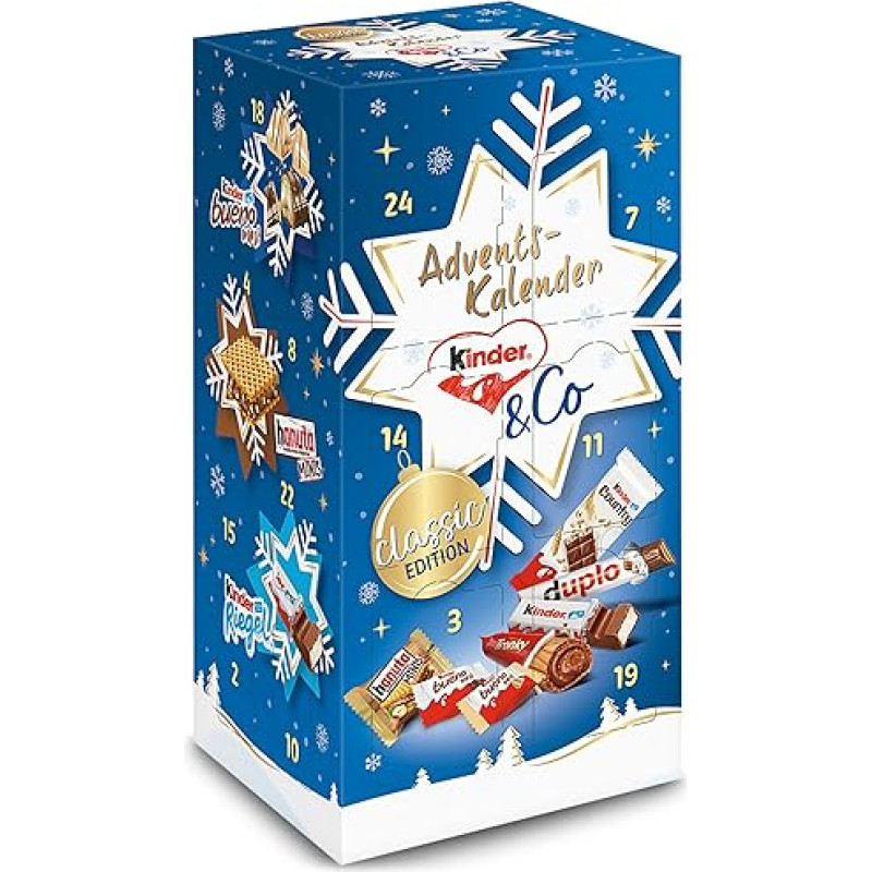 kinder & Ferrero Advento kalendorius - Advento kalendorius su gardžiais šokolado patiekalais - 1 kalendorius po 295 g