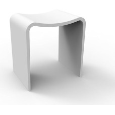 Moderni dušo taburetė senjorams, sverianti 150 kg, neslystanti vonios kambario taburetė, prabangi dirbtinio akmens vonios kambario taburetė, SPA dušo sėdynė, matinė balta, 42,5 x 40 x 30 cm