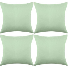 4 pakuotės dekoratyvinių lauko terasos balkono vandeniui atsparių pagalvėlių dangtelių, kvadratinių sodo pagalvėlių užvalkalų, PU dangos pagalvėlių užvalkalų sofai, lovai, sofai ir balkonui, 18 x 18 colių (šviesiai žalia)