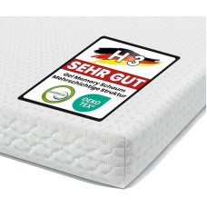 FRIDEKO čiužinio antčiužinys 90 x 200 cm, 10 cm aukščio čiužinio antčiužinys, H2 ir H3 gelio atminties putų antčiužinys, nuimamas ir skalbiamas užvalkalas, tinka lovoms su spyruoklėmis, sofoms-lovoms