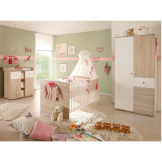 möbelando Floris I Baby Room Furniture Set Complete Set Baby Furniture (3 Pieces)