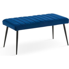 TUKAILAI Valgomojo suolas 101 cm su aksomo storio sėdyne, minkštas suolas su metalinėmis kojomis, lovos suolas, spintos suolas, virtuvės suolas, valgomojo suolas, spinta, miegamojo, prieškambario baldai