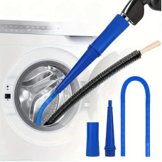 Džiovintuvo ventiliacijos valymo rinkinys, dulkių siurblio priedas, lankstus džiovintuvo pūkelių šalintuvas ir lankstus džiovintuvo pūkelių šepetys, skirtas skalbimo mašinoms ir džiovintuvams ir kt., džiovyklų valymui (2 vnt.)