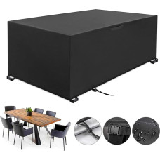 YISSVIC Lauko baldų dangtis 180 x 120 x 74 cm 420D Oksfordo sodo stalo tentas Sodo baldai Neperšlampamas atsparus vėjui Lietus atsparus UV spinduliams Atsparus plyšimui