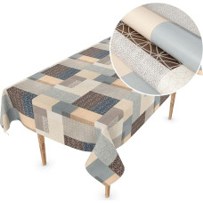 ANRO Aliejinė staltiesė Plaunama vaškinė staltiesė Plastikinė staltiesė Parduodama metrais Kvadratinė apvali ovali Mirka 220 x 140 cm