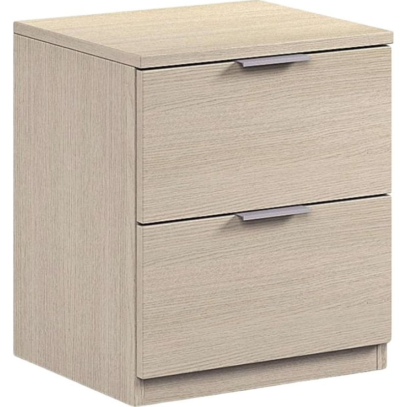 13Casa - Caliel 1 2 stalčių naktinis staliukas. Matmenys: 45 X 38 X 34H Melamino ąžuolas.