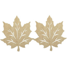 Hohopeti 2 Stück Dekorative Ahornblatt Tischsets aus Farbechtem Vliesstoff rutschfeste Tischuntersetzer für Thanksgiving Geschirrsets für Festessen und Haushaltsdekoration