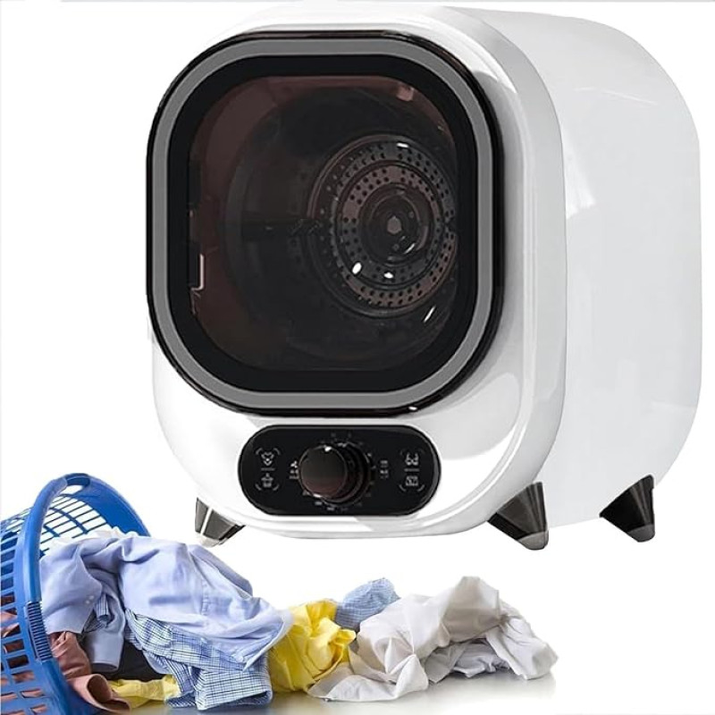 Kompaktiškas nešiojamas kondensacinis džiovintuvas su dvigubu temperatūros reguliavimu, nedidelis 0,8 kg talpos kondensacinis džiovintuvas, nerūdijančio plieno būgnas, skirtas statyti ant stalviršio (B)