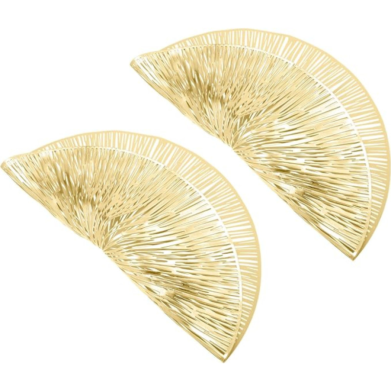 ULTECHNOVO 4 Stück Isolierende Tischsets aus PVC Hohle Dekorative Platzsets in Gold Hitzebeständige Tischunterlagen für Esstisch und Festlichkeiten