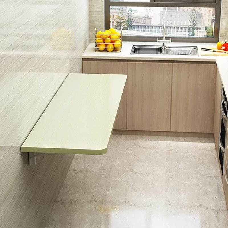 Verdickter, an der Wand montierter Klapptisch für kleine Räume, platzsparender Klapptisch für Computer und Wäsche, idealus Esszimmer, Arbeitszimmer, Küche, ESS- und Barzimmer
