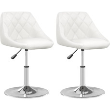 vidaXL 2 x valgomojo kėdės, reguliuojamo aukščio, pasukamos, virtuvės kėdė, svetainės kėdė, minkšta kėdė, valgomojo kėdė, pasukama