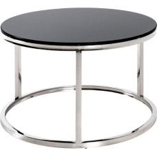 HAKU Möbel Šoninis staliukas Nerūdijantis plienas Juodas Nerūdijantis plienas Apsauginis stiklas 8 mm Matmenys Aukštis 36 cm Skersmuo 60 cm Stilius: Art Deco