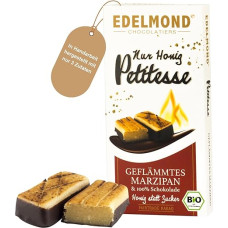 Degintas ekologiškas marcipanas. Rankų darbo, be pridėtinio granuliuoto cukraus, su daug migdolų, medaus ir šokolado be cukraus. 9 x 