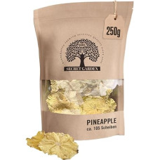GOLDBERG SECRET GARDEN Ananasai - 250 g maišelis - ore džiovinti ananasų griežinėliai kokteiliams, punšui ir dribsniams - atogrąžų džiovinti vaisiai be priedų - 100 % natūralus produktas