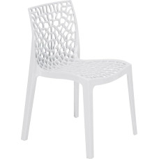 GRAND SOLEIL Grandsoleil S6316B Upon Gruvyer Polypropylene Stackable Chair, 51 X 52 X 81 cm White