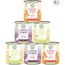 Veganiškas šunų ėdalas šunims - ekologiškas drėgnas veganiškas ėdalas šunims - ekonominė pakuotė, 3 rūšys - grynos daržovės - mažai purinų - dietinis drėgnas ėdalas - 6 x 800 g