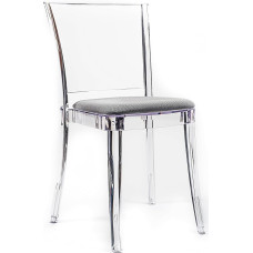 Lucienne - 16C2000 Transparent Chair - Neutral - 18 Pieces with Trevira Kat Powder Grey Cushions