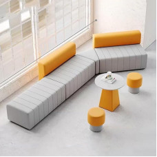 Modernes Büro-Lounge-Set, minimalistische Sofa- und Tischkombination for Empfangsbereiche, Wartezimmer und Geschäftsräume(C)