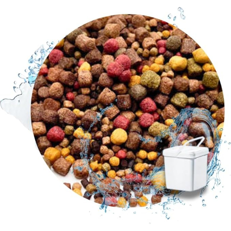 Warnicks Animal Food Service Koi pašarai 3-6 mm Specialus 5 rūšių mišinys 5 litrai praktiškame kibirėlyje