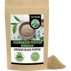 Alpi Nature Juodieji pipirai malti 500 g, Pipirai juodieji, Pipirai juodieji malti
