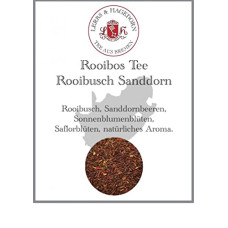 Lerbs & Hagedorn, Rooibos arbata Rooibusch Šaltalankiai | 250 g (apie 20 litrų) Šaltalankių uogos, saulėgrąžų žiedai