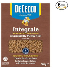 De Cecco Piccole n°53 Integrali Conchigliette Makaronai, pilno grūdo makaronai, 500 g, 6 vnt.