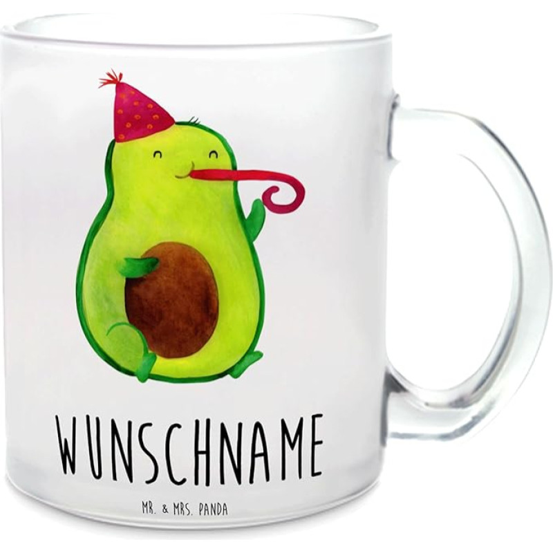 Mr. & Mrs. Panda personalisierter becher Avocado Feier - Personalisierte Geschenke, Tröte, Tasse personalisieren, Glühweintasse personalisiert, Teetasse Mit Namen, Fete, selbst gestalten, Geburtstag