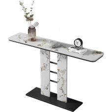 Schwarzer Akzent-Konsolentisch für Eingangsbereich und Flur - Stilvoller 120 cm Sofatisch, dekorative Eingangsmöbel für das Wohnzimmer, Moderne Konsolentische