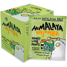 Himalaya Salt Sports Candy - Honey Lime - Salt Punjab Pakistan - Gaivinantys saldainiai su medumi ir liepomis bei sūriu prieskoniu - pakuotė 12 maišelių po 15g