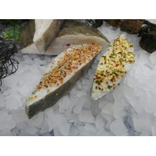 Klaassen Halibut, Black Halibut in Cut, Pepper and Garlic, 500 g