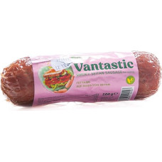 Vantastic foods SIM Sala MI viename gabalėlyje, 500 g, saliamis veganiškas, veganiška dešra, dešros pakaitalas veganams, augalinės kilmės seitano pagrindu