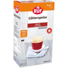RUF želė, raudonoji želė be kiaulienos želatinos, vyšnių skonio, želė milteliai, jautienos želatina, 1 x 1000 g