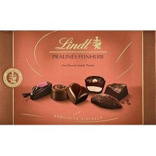 Lindt šokoladas | Pralinés Fine Tart dėžutė | 200 g | 19 šokoladinių saldainių, pagamintų iš 6 rūšių išskirtinio švelnaus pikantiško tamsaus šokolado | Šokoladinė dovana