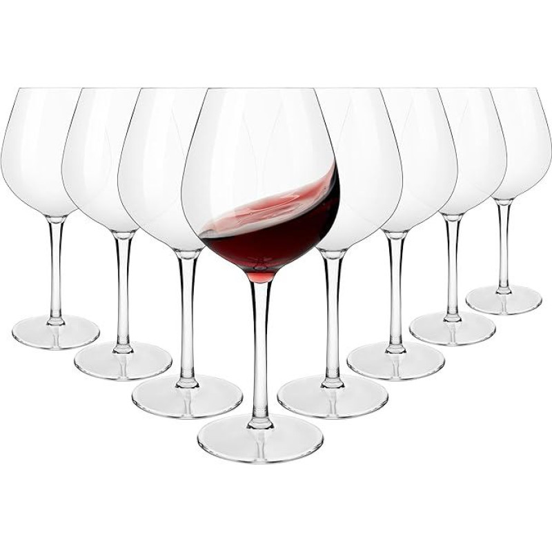8 pakuotės Burgundijos raudona 480ml Tritan Plastikinės nedūžtančios vyno taurės Didelės vestuvių šalis Indaplovė saugus