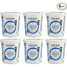 Greek Yoghurt 10% 6 x 1 kg Kolios | Mild Yoghurt Made from Cow's Milk | Multiple Gold Awarded | +20 ml Jassas Olive Oil