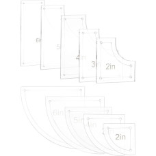 BENECREAT 10 dalių antklodės akrilinių trafaretų rinkinys, skaidrūs 2/3/4/5/5/6 colių pjaustymo liniuotės su plėvelės apsauga, skirtos 