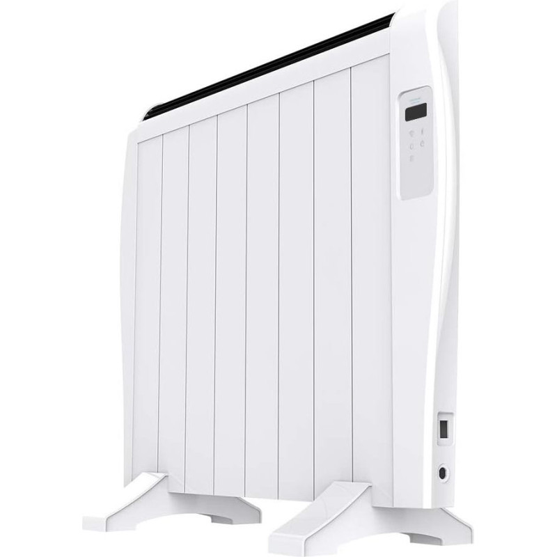 Cecotec Flachheizkörper mit Wi-Fi-Steuerung Ready Warm 1800 Thermal Connected. 1200 W, 8 Rippen, Fernbedienung, LED-Bildschirm, Timer, Temperaturwahl, 15 m² Abdeckung und maximale Sicherheit