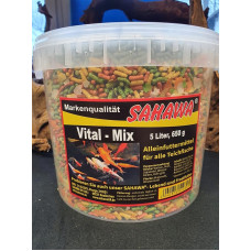 Vital-Mix Goldfish Food Pond Sticks 5 L = 650 g in Bucket Complete Food for All Pond Fish Pond Sticks Flake Gammarus Mix