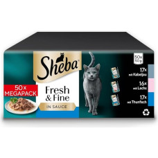 Sheba CATCARE Pouch Wet Fresh & Fine (Fish) Chunks IN Gravy Adult 50G Multipack Standard