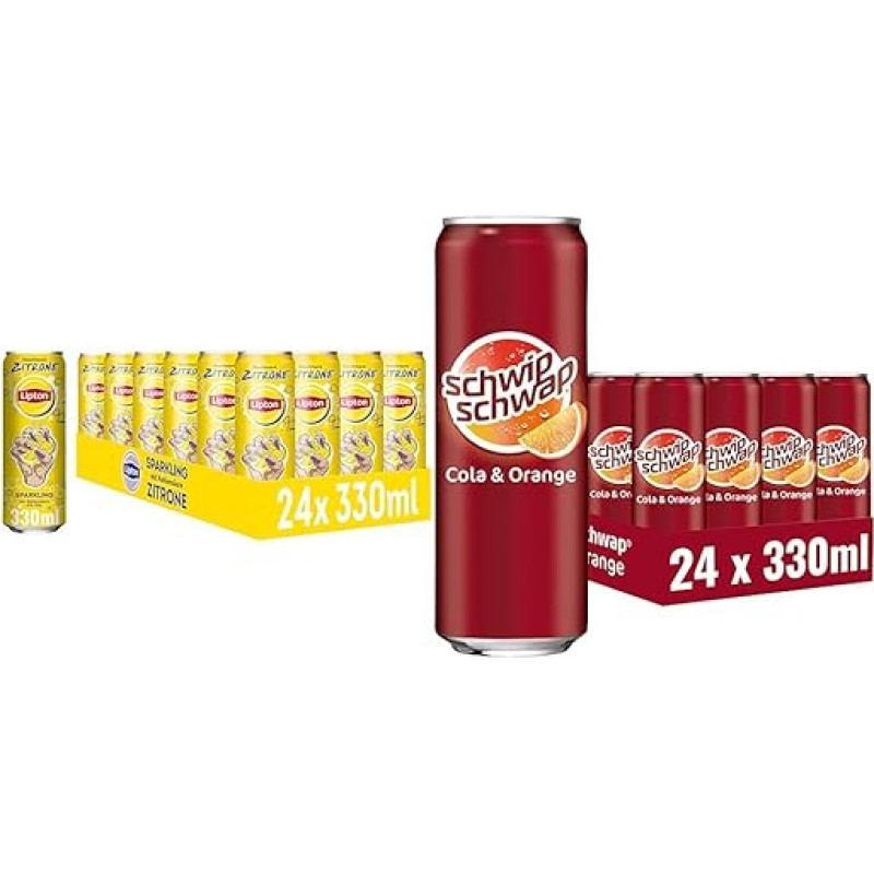 LIPTON ICE TEA Sparkling x Twenty4tim, gazuota ledinė arbata su citrinų skoniu ir 