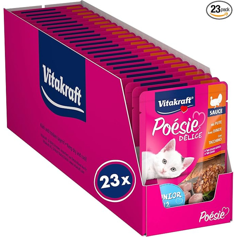 Vitakraft Cat Food Wet Food Poésie Deli Sauce Pouch Bags Junior