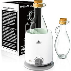 Massage Oil Warmer with Glass Carafe 5 Minutes Quick Heating Relaxation with Pleasant Warm Massage