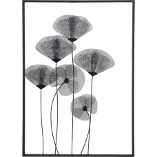 Casablanca Dekoratyvinis sieninis reljefas Poppy Picture and Wall Decoration Metal 70 x 50 cm