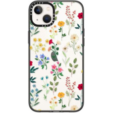 CASETiFY Spring Botanicals 2 Compact Case for iPhone 14 Plus, Military Grade Drop Test, 4ft Drop Protection, Clear Black