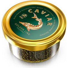 Eršketų ikrai 100 g Golden Line, Malossol Fish Caviar, Juodieji ikrai, Acipenser schrenckii x Huso Dauricus, Beluga Caviar