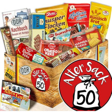 Sweet Pastry / DDR Set / Age Sack 50 / Birthday Gift Man